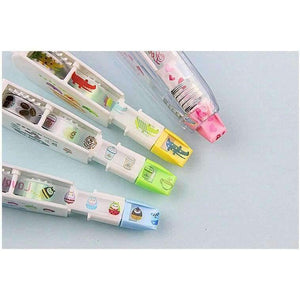 Planet Gates pink set Set of 4pcs Cute Decorative Replacement Correction Tape Stationery Set School & Office Supply Student Stationery Kids Gift