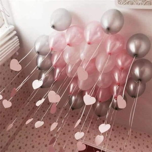 Planet Gates pink silver / 10inch 100 pcs 10 Inch 1.8g Birthday/Wedding Supply Latex Balloons Colorful Party Latex Air Baloon/Ballon Kids Inflatable Toy