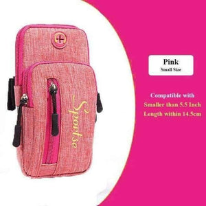 Planet Gates pink small Armband For iPhone X 8 7 Plus Arm Phone Holder Case For Xiaomi Huawei Hand Sports Phone Pouch Universal For 5.0-6.2 Inch