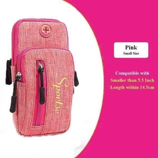 Planet Gates pink small Armband For iPhone X 8 7 Plus Arm Phone Holder Case For Xiaomi Huawei Hand Sports Phone Pouch Universal For 5.0-6.2 Inch