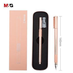 Planet Gates Pink / standard Classic full metal ink fountain pen for school supplies elegant stationery office high quality luxury gift pens for writing
