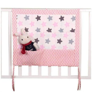 Planet Gates Pink Star Baby Cot Bed Nursery Hanging Storage Bag Crib Organizer Storage Bag 60*50cm Toy Diaper Pocket for Crib Bedding Set