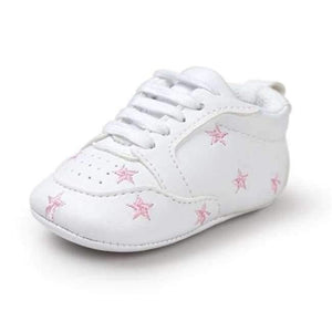 Planet Gates Pink Stars / 0-6 Months Newborn Sports Red Heart Five Star Baby Shoes Soft Soles White First Walkers
