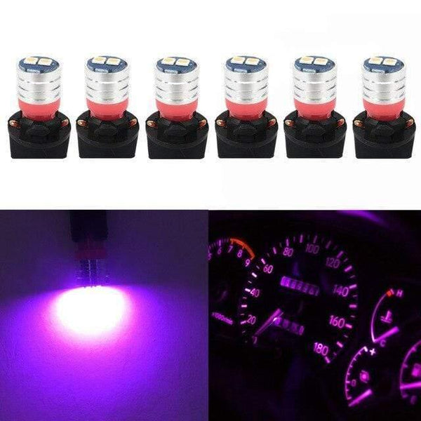Planet Gates Pink T10 Led Interior Lights Car Gauge Dashboard Dash Light Instrument Cluster Panel W5W 194 Bulb Twist Socket PC195 PC194 PC168
