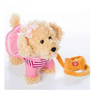 Planet Gates Pink Teddy / 26x24cm Electric leash dog Navy Teddy  Plush Toys Music machinery remote control Leash  dog electronic toys  For Children free shipping