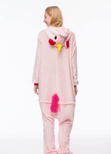 Planet Gates Pink Tianma / S Animal Pajamas Flannel Winter Women Men Unicorn Stitch Panda Pikachu Onesie Sleep lounge Sleepwear