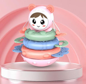 Planet Gates PINK Tumbler 2 Baby Toys 0-12 Months climb Learning Baby Rattle Activity Ball Rattles Educational Toys For Baby Grasping Ball Puzzle