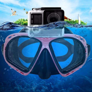 Planet Gates Pink Underwater Diving Mask Scuba Snorkel Swimming Goggles Scuba Diving Equipement Suitable For Most Sport Camera