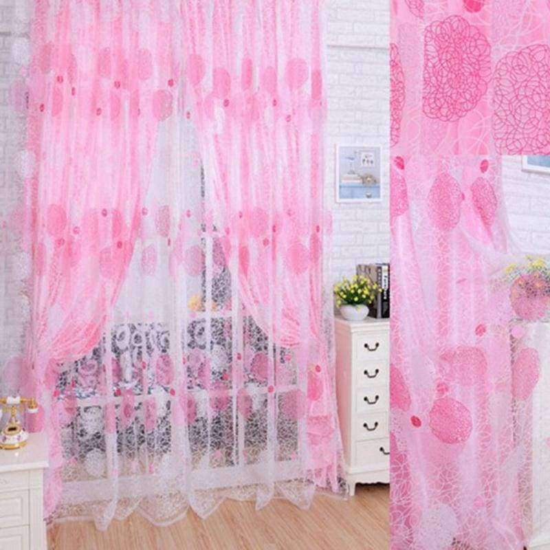 Planet Gates Pink Urijk Bird Nest Offset Yarn Finished Curtains Balcony Window For Living Room Bedroom  Boutique Voile Drapes Mosquito Net
