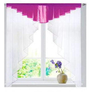 Planet Gates Pink / W100 X L100CM 11 colors Fashion Pleated Roman Curtain Design Stitching Colors Tulle Balcony Kitchen Window Curtain Blind 1pc