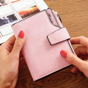 Planet Gates pink Wallet Women Leather  Credit Card Holder Zipper Wallet Short Coin Purse For Cards Purse Portefeuille Zip Card Short Clutch