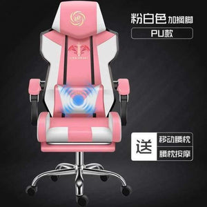 Planet Gates pink white  foot The REK's House Computer Household To In Office Can Lie Game Zi Net Cafe Swivel Chair Main Sowing Electric