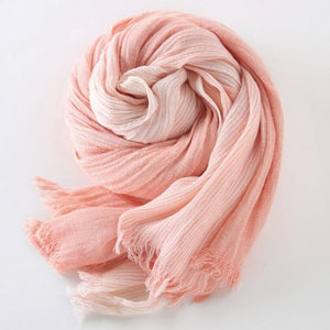 Planet Gates pink Winter Scarf Women and Men Striped Cotton Linen Scarfs Vintage Oversized Shawls and Scarves