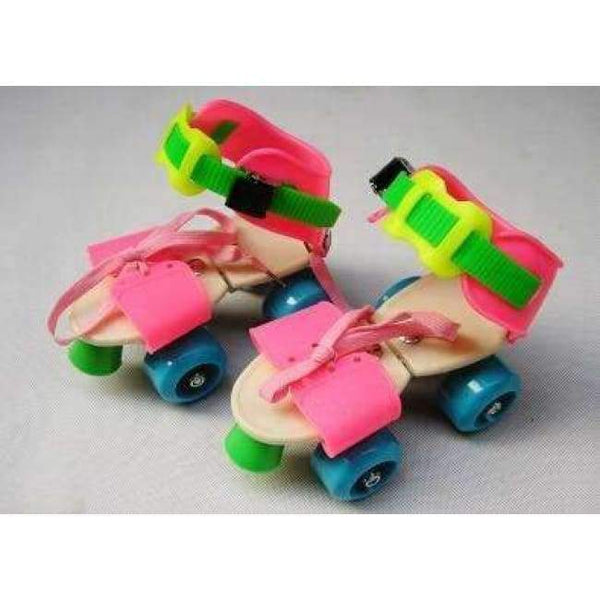 Planet Gates Pink With Blue Children Roller Skates Double Row 4 Wheel Skating Shoes Adjustable Size Sliding Slalom Inline Skates Kids Boys Girls