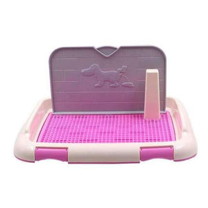 Planet Gates Pink with wall / S Dog Accessories Mesh Dog Toilet Pad Tray Dog Lattice Potty Puppy Pee Training Durable Toilet Cat Mat Goods for Dogs Pet Supplies