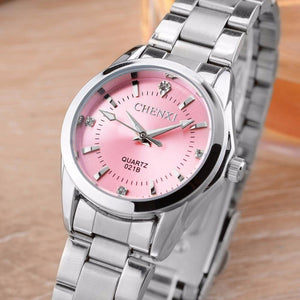 Planet Gates Pink Women Colorful Dial Reloj Mujer Concise Girl Wrist Watches Female Quartz Watches Ladies Rhinestone Clocks Watch