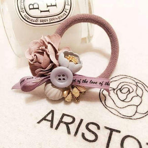 Planet Gates Pink Women Lady Fashion Elastic Hair Ring Flower Hair Rubber bands Rope Cloth Headbands Ties Hair Accessories for Women & Girls