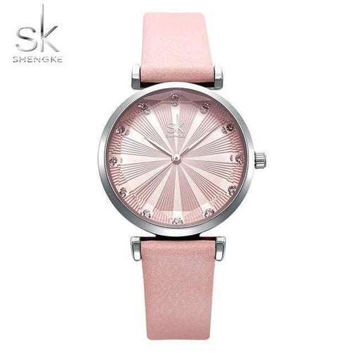 Planet Gates pink Women's Watches Luxury Ladies Watch Leather Watches For Women Fashion Bayan Kol Saati Diamond Reloj Mujer