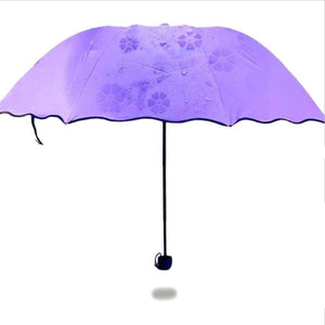 Planet Gates Pink Women Umbrella Windproof Sunscreen Magic Flower Dome Ultraviolet-proof Parasol Sun Rain Folding Umbrellas FG