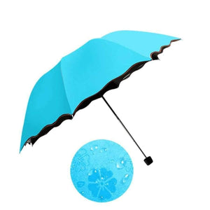 Planet Gates Pink Women Umbrella Windproof Sunscreen Magic Flower Dome Ultraviolet-proof Parasol Sun Rain Folding Umbrellas FG