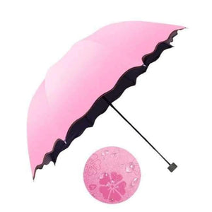 Planet Gates Pink Women Umbrella Windproof Sunscreen Magic Flower Dome Ultraviolet-proof Parasol Sun Rain Folding Umbrellas FG