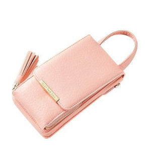 Planet Gates pink Women Wallet High Quality Leather Card Holder Female Shoulder Money Phone Purses Fashion Chain Small Purse Bags