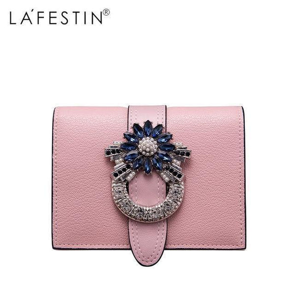 Planet Gates Pink Women Wallet Luxury Designer Diamonds Short Purse Wallet Female Card Holder Purses Coin Wallets Carteira Feminina