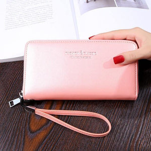 Planet Gates Pink Women Wallets 27 Slots Card Holder Phone Pocket Female Wallet Clutch Money Bag Long Ladies Purse