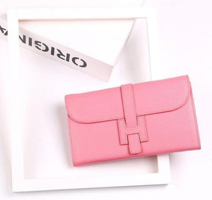 Planet Gates Pink Womens Wallets and Purses Fashion Large Capacity Ladies Purse Cowhide Luxury Handbags Women Bags Designer