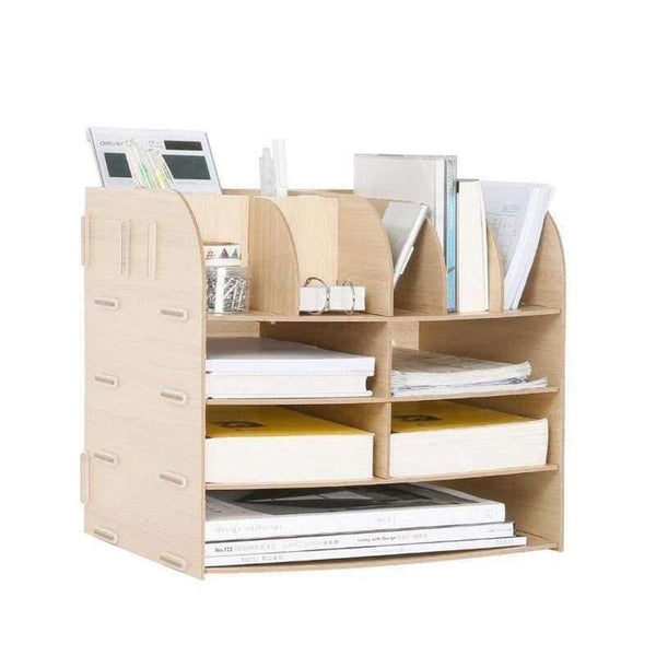 Planet Gates Pink Wood Hand Made Desk Organizer Office School Supplies Desk Accessories Organizer 13 Blocks File Tray Book Holder Storage Tray