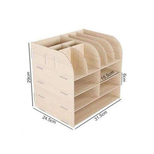 Planet Gates Pink Wood Hand Made Desk Organizer Office School Supplies Desk Accessories Organizer 13 Blocks File Tray Book Holder Storage Tray