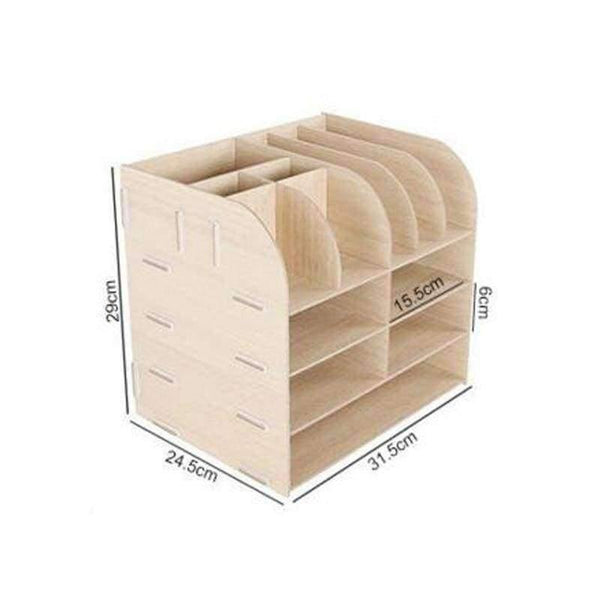 Planet Gates Pink Wood Hand Made Desk Organizer Office School Supplies Desk Accessories Organizer 13 Blocks File Tray Book Holder Storage Tray