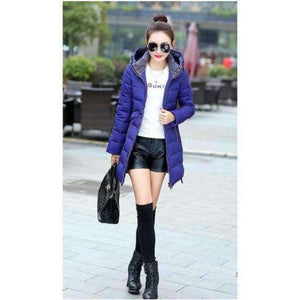 Planet Gates Pink / XL 2018 Plus Size 6xl 7xl Cotton Coat Long Winter Jacket Parka Women Thick Slim Long Warm Hooded Padded Parkas Female