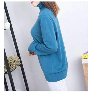 Planet Gates Pink / XL Autumn Fashion Knitted Maternity Nursing Bottoming Shirts High Neck Breastfeeding Tops for Pregnant Women Winter Pregnancy