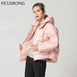 Planet Gates Pink / XL Winter Parkas Female Fashion Warm Winter Jacket Women Thick Hooded Womens Winter Jackets and Coats FICUSRONG New