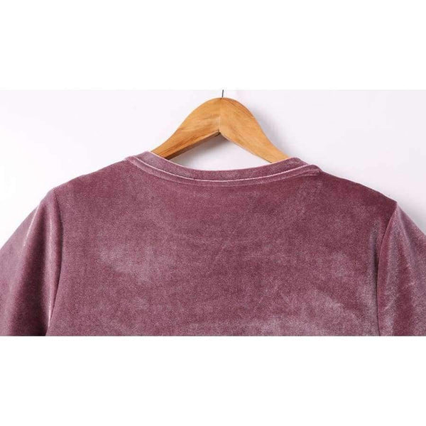 Women T Shirt Short Sleeve Crushed Velvet Summer Womens Tops And T Shirts O-Neck Woman Tee Shirt Femme Manche Courte