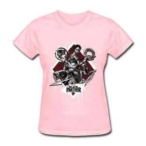 Planet Gates Pink / XS Black Panther T Shirts Na Ji Ya VS Okoye Funny Tshirt Group Team T-Shirt Summer Women Tops & Tees Fashion Clothing