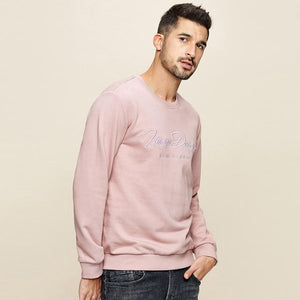 Planet Gates Pink / XXL / China Men's hoodies  spring autumn sweatshirt Men's pure color letters round collar cotton embroidery sweatshirts MW-2275