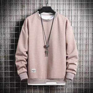 Planet Gates Pink / XXXL Spring Autumn Solid Color Casual Mens Hoodies Sweatshirts Men Fashion Harajuku Streetwear Hoodies Sweatshirt Tops