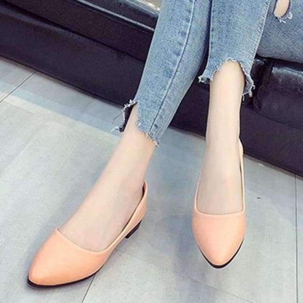 Planet Gates pink XZ646 / 5 loafers women flats spring women shoes soft pointed toe flats women summer slip-on shoes Korea style ballet flats Doug shoes2018