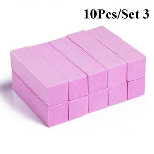 Planet Gates Pink10Pcs-Set1 5/10Pcs Nail Buffers Files Set Sponge Sanding Block Grinding Polishing Manicuring Pedicure Professional Nail Art Tools