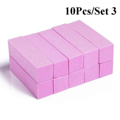 Planet Gates Pink10Pcs-Set1 5/10Pcs Nail Buffers Files Set Sponge Sanding Block Grinding Polishing Manicuring Pedicure Professional Nail Art Tools