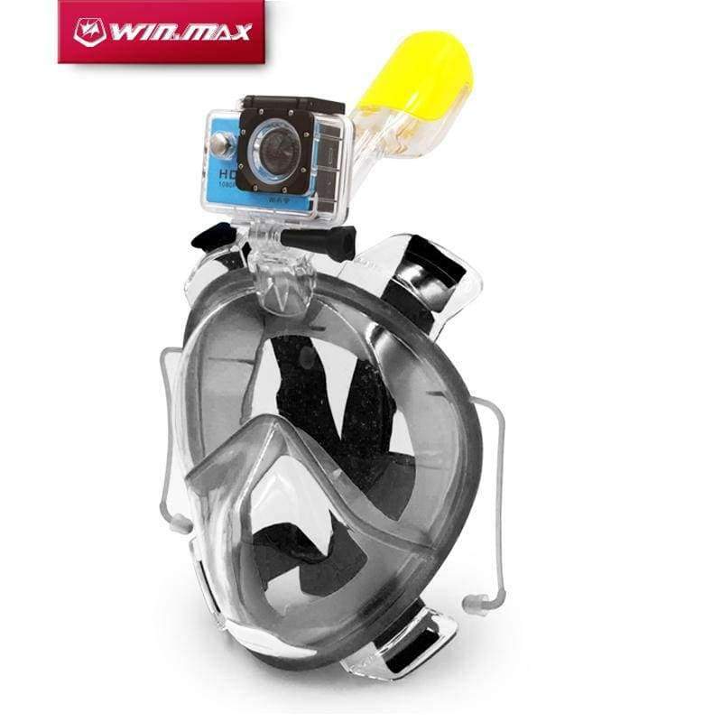 Planet Gates PinkLXL / China Underwater Scuba Anti Fog Full Face Diving Mask Snorkeling Set with Earplug and Camera Holder Mount for Gopro