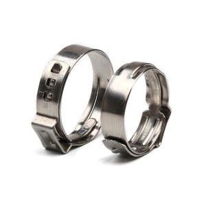 Planet Gates Pipe Clamp High Quality 10 PCS Stainless Steel 304 Single Ear Hose Clamps Assortment Kit Single 5.3-31mm Multiple specifications