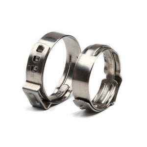 Planet Gates Pipe Clamp High Quality 10 PCS Stainless Steel 304 Single Ear Hose Clamps Assortment Kit Single 5.3-31mm Multiple specifications