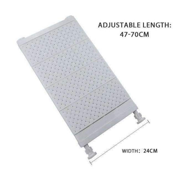 Planet Gates PJ6307-W24-L-W Adjustable Closet Organizer Wall Mounted Kitchen Storage Shelf Space Saving Wardrobe & Cabinet Storage Rack Bathroom Organizer