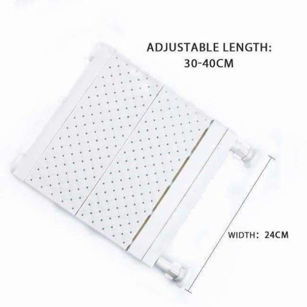 Planet Gates PJ6307-W24-S-W Adjustable Closet Organizer Wall Mounted Kitchen Storage Shelf Space Saving Wardrobe & Cabinet Storage Rack Bathroom Organizer