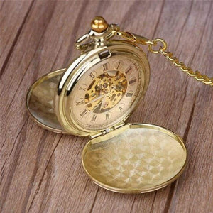 Planet Gates PJX004 Vintage Retro Copper Watch Men Alloy Mechanical Pocket Watch With Metal Chain Steampunk Watch Roman PJX1040