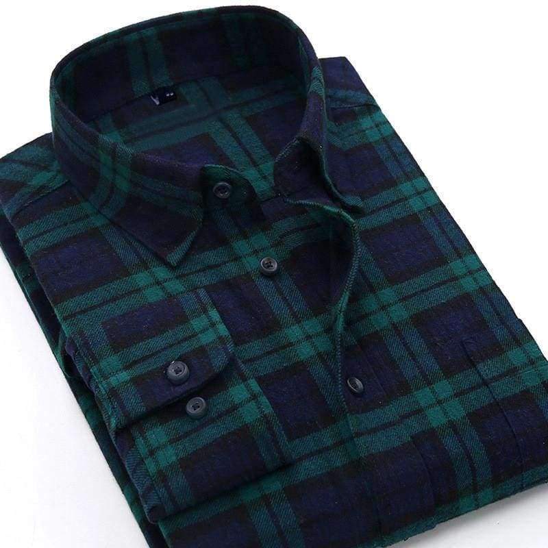 Planet Gates Plaid Shirt 2018 New Autumn Winter Flannel Red Checkered Shirt Men Shirts Long Sleeve Chemise Homme Cotton Male Check Shirts