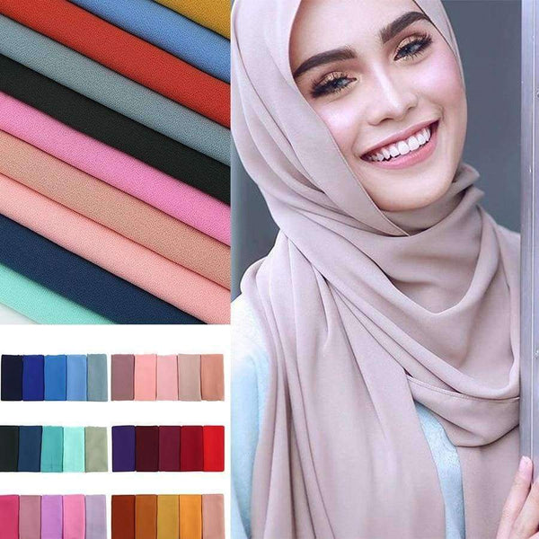 Planet Gates Plain bubble chiffon scarf hijab wrap printe solid color shawls headband muslim hijabs scarves/scarf 47 colors